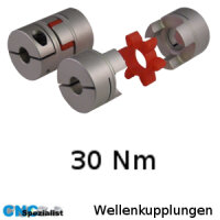 Aluminium Kupplungen mit Klemmnabe 30Nm