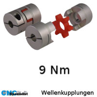 Aluminium Kupplungen mit Klemmnabe 9Nm