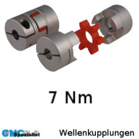 Aluminium Kupplungen mit Klemmnabe 7Nm